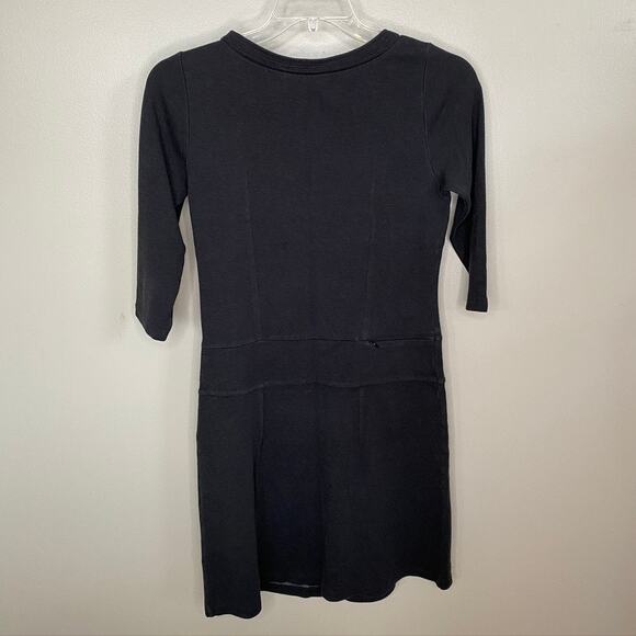 Women's Toad&Co Horny Toad 3/4 Sleeve Knit Casual Dress Gray Black  Medium - Picture 6 of 8